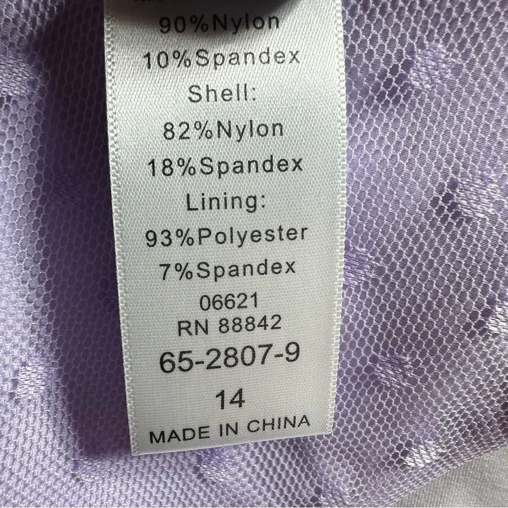 GabiFresh X Swimsuits for All Strapless Lavender Bikini Top Sz 12 D/DD Bottom 14
